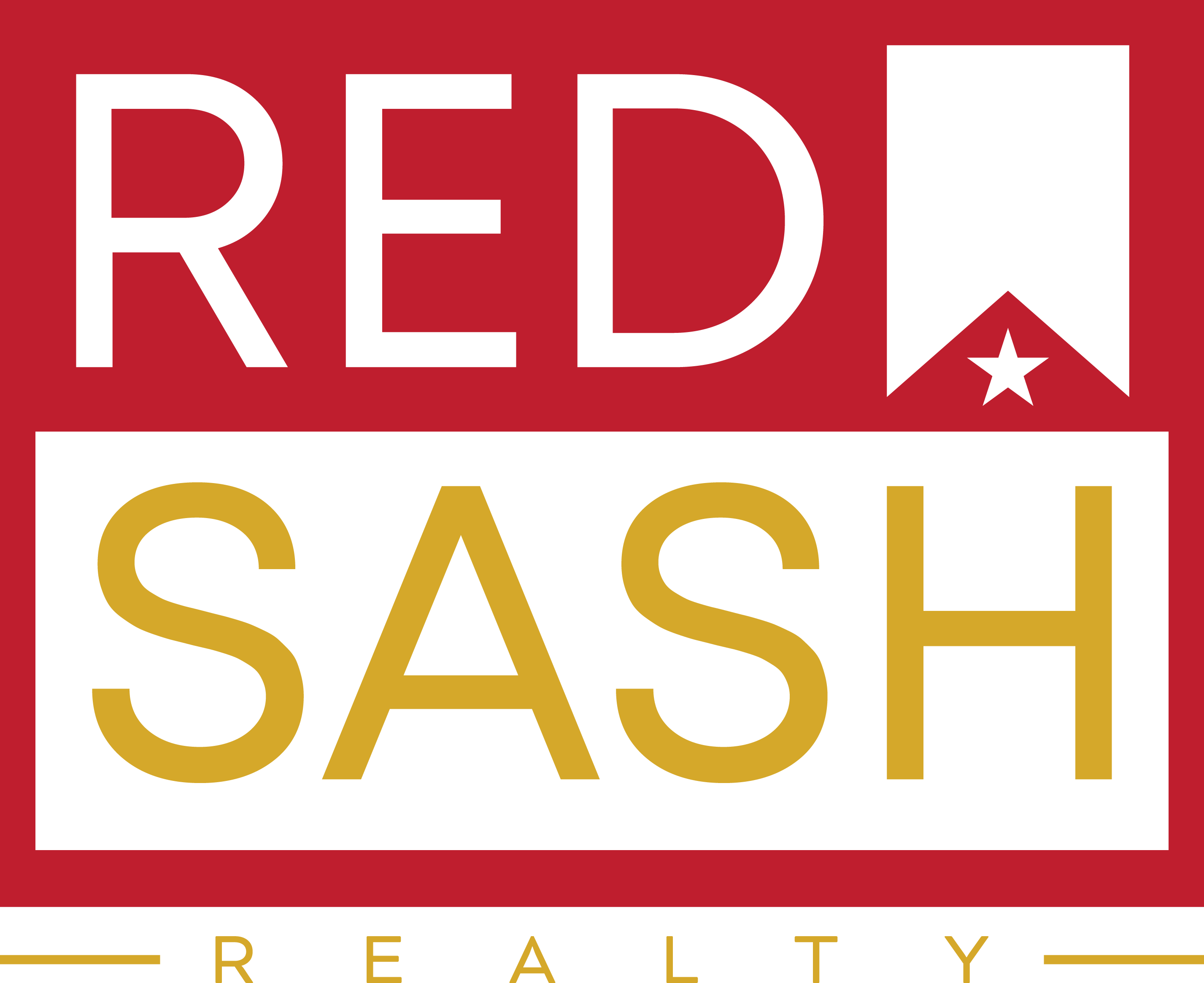 Red Sash Realty PMI Square Gold